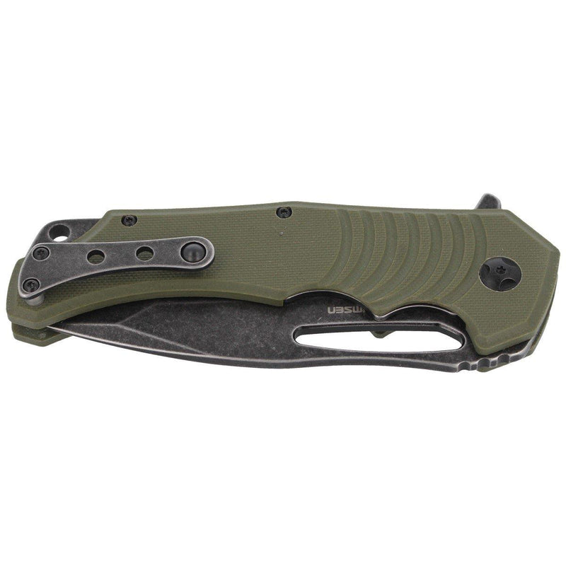 Coltelli volpe hugin tascabile coltello verde g10 manico 440c bordo semplice bordo nero lama nera