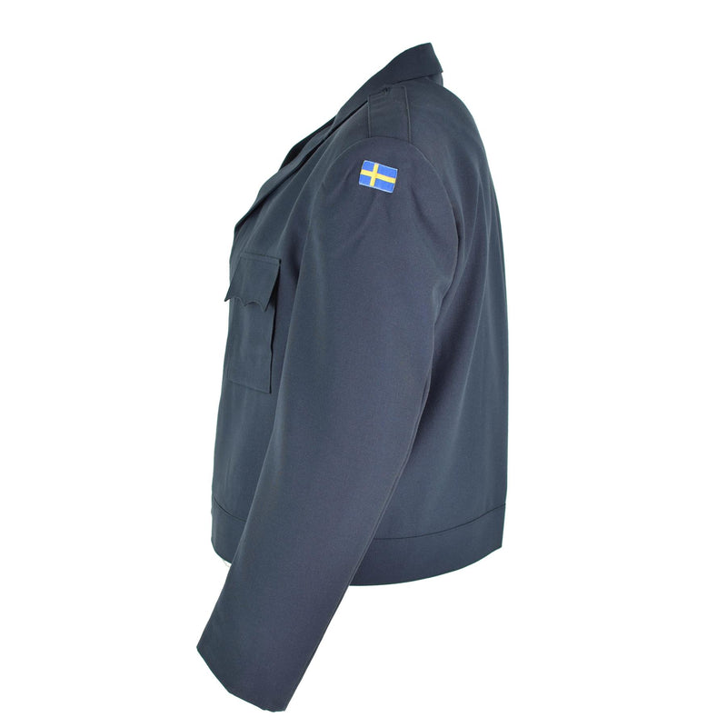 Giacca delle forze aeree svedesi originale Blue Parade Uniform Suet Top Filite