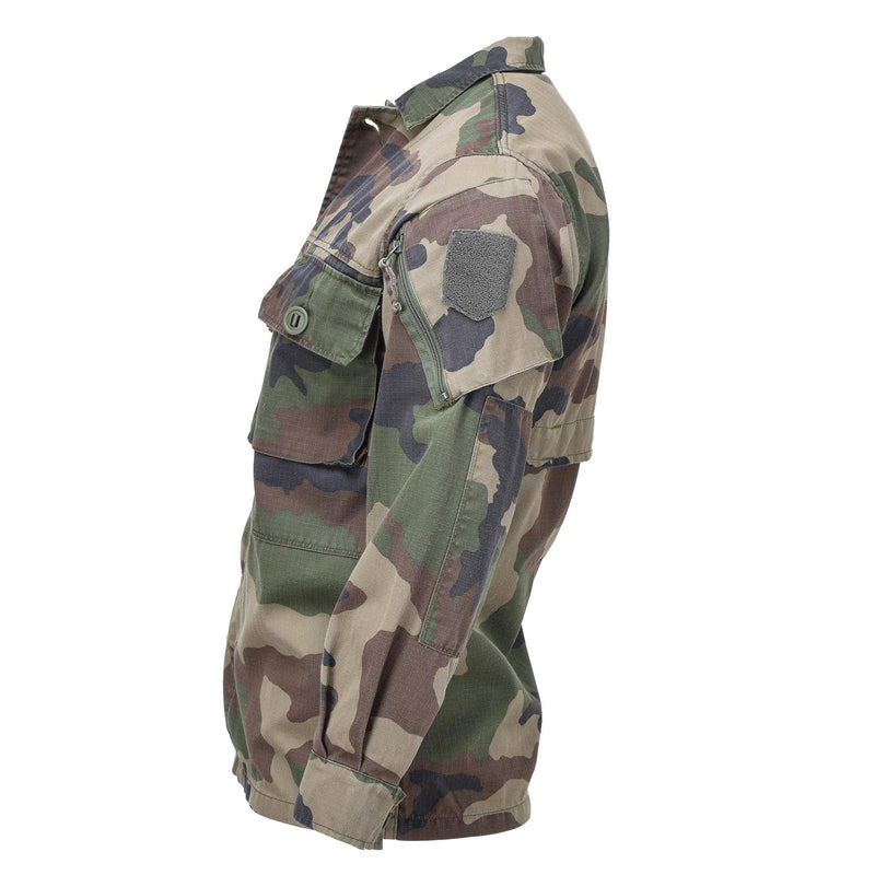 Giacca da campo militare francese originale leggera Ripstop CCE camuffato