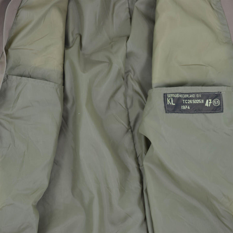 Trench formale dell'esercito olandese originale Office di surplus militare marrone Nuovo