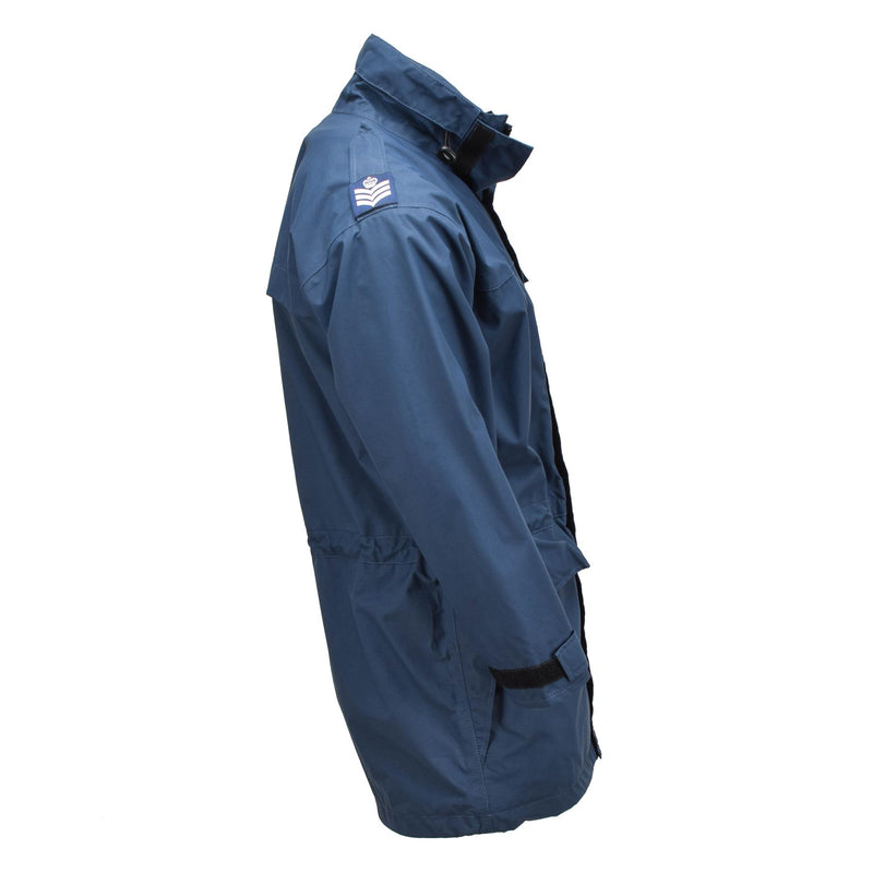 Giacca da pioggia originale delle forze dell'aria reale britannica Goretex Raf Wet Weather Coat blu