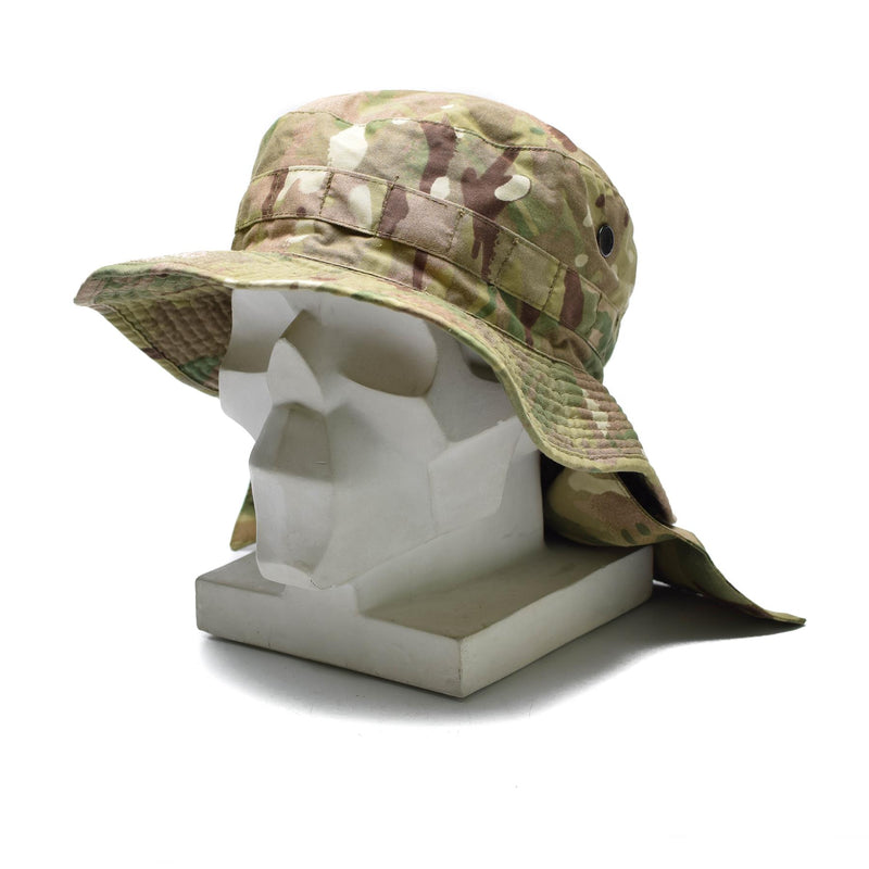 Cappello camo tattico britannico originale MTP Cap boonie con cappello estivo di lembo del collo