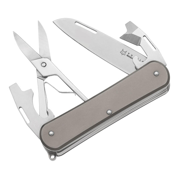 Fox Knives Vulpis FX-VP130-F4 TI Multi Tool Pocket Knife Acciaio inossidabile M390