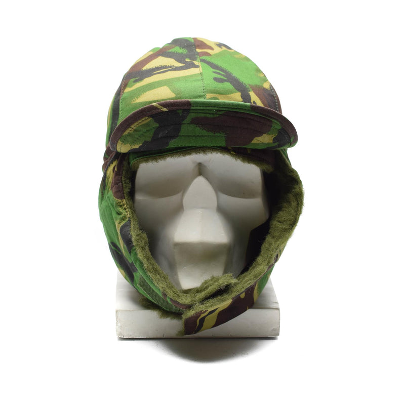 Autentiche forze dell'esercito britannico Orecchie pieghevoli per cappelli invernali DPM Woodland camuffamento