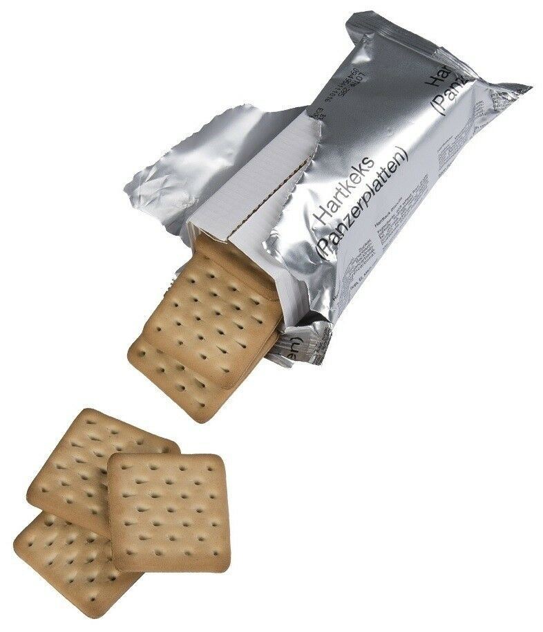 Genuini biscotti di sopravvivenza dell'esercito tedesco BISCUITS OUTDOOR 125G NATO MRE CRACKERS