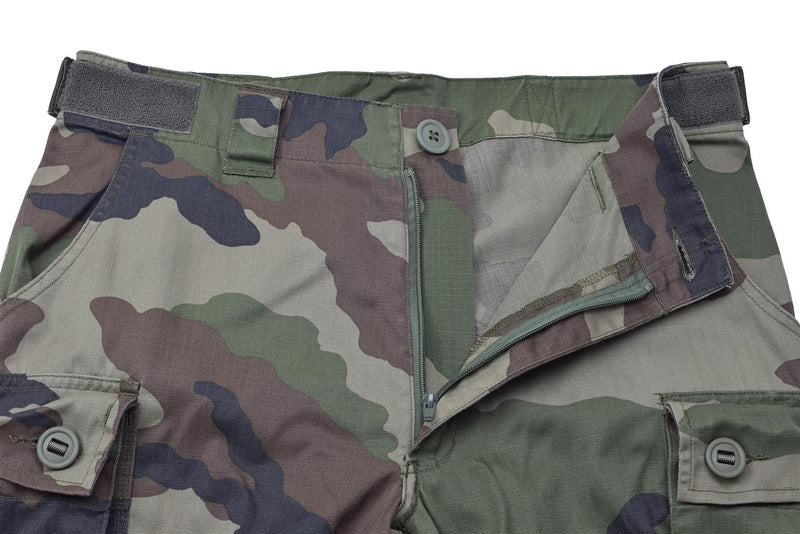 Pantaloni cargo militari francesi originali CCE CAMO RIPSTOP ANTI-Mosquitos trattati