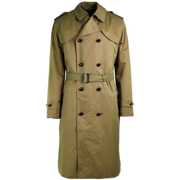 Guido cappotto dell'esercito olandese Khaki Long Officer Trench con fodera nuovo