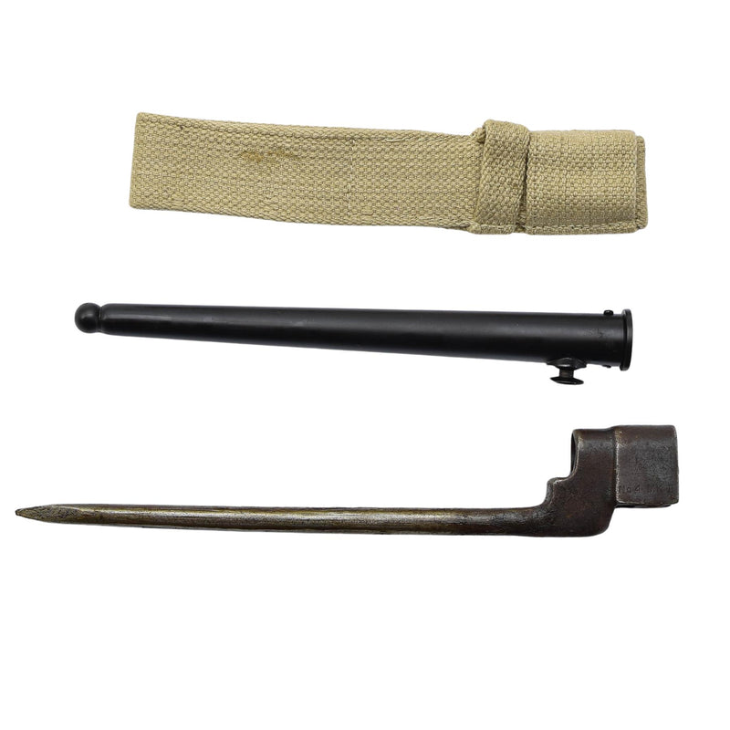 Original British Military Spike Bayonet Cabbard Frog Batteria da combattimento Caradina Nuova