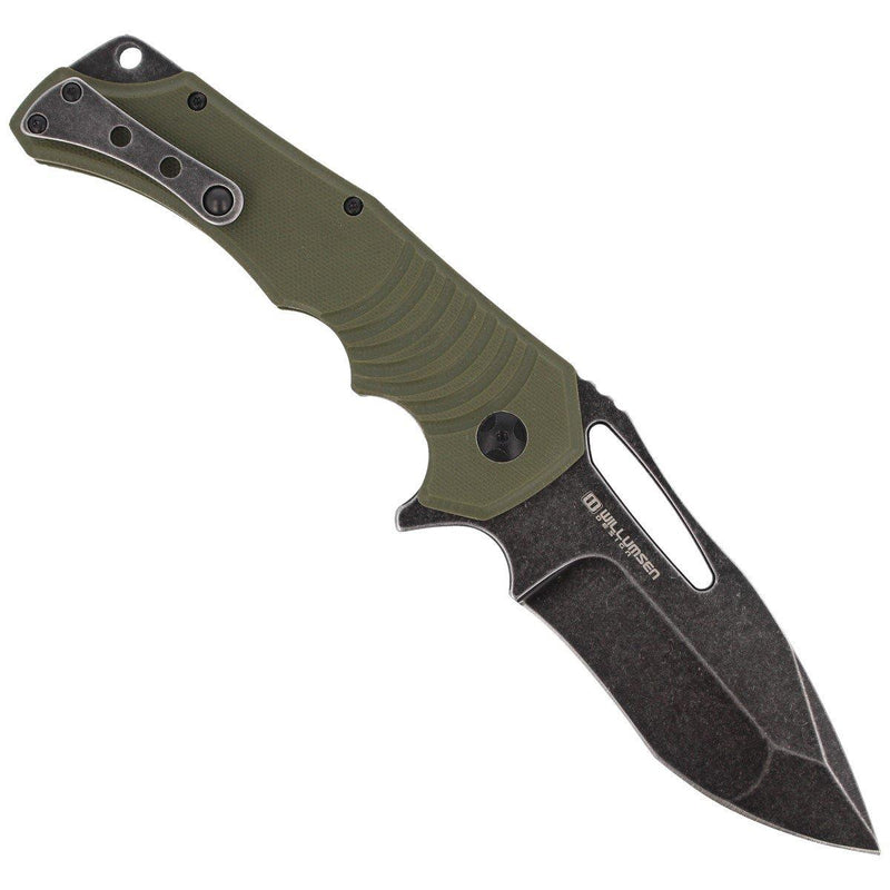 Coltelli volpe hugin tascabile coltello verde g10 manico 440c bordo semplice bordo nero lama nera