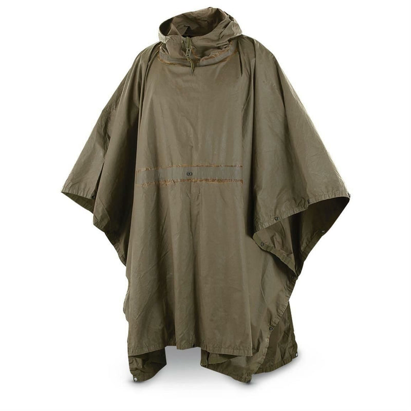 Esercito tedesco piovoso piovoso poncho impermeabile di oliva con cappuccio Cape