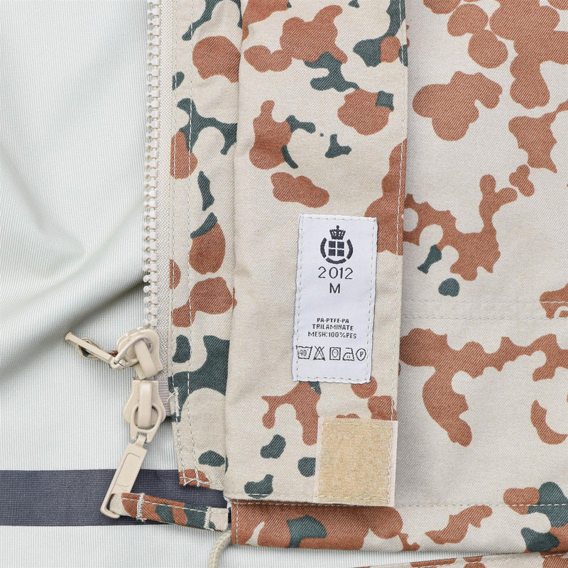 Giacca da pioggia dell'esercito danese originale impermeabile M84 Desert camo tattico nuovo