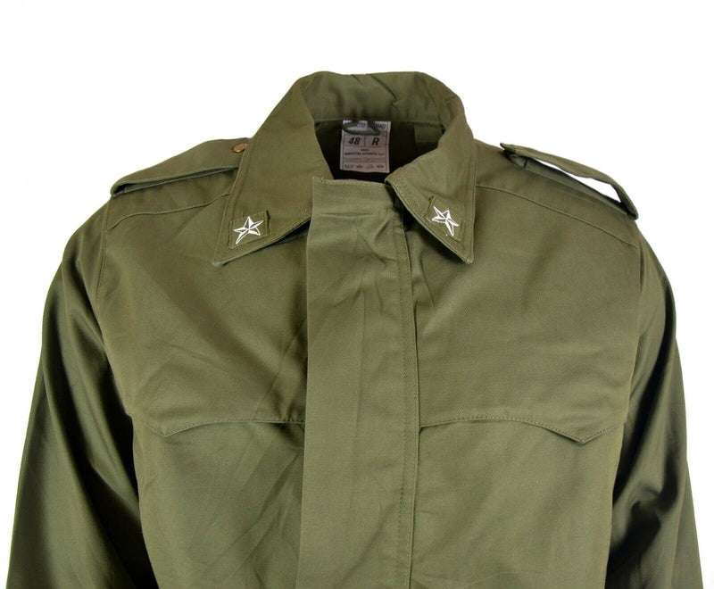 Giacca militare originale dell'esercito italiano di oliva verde oliva bdu in eccesso