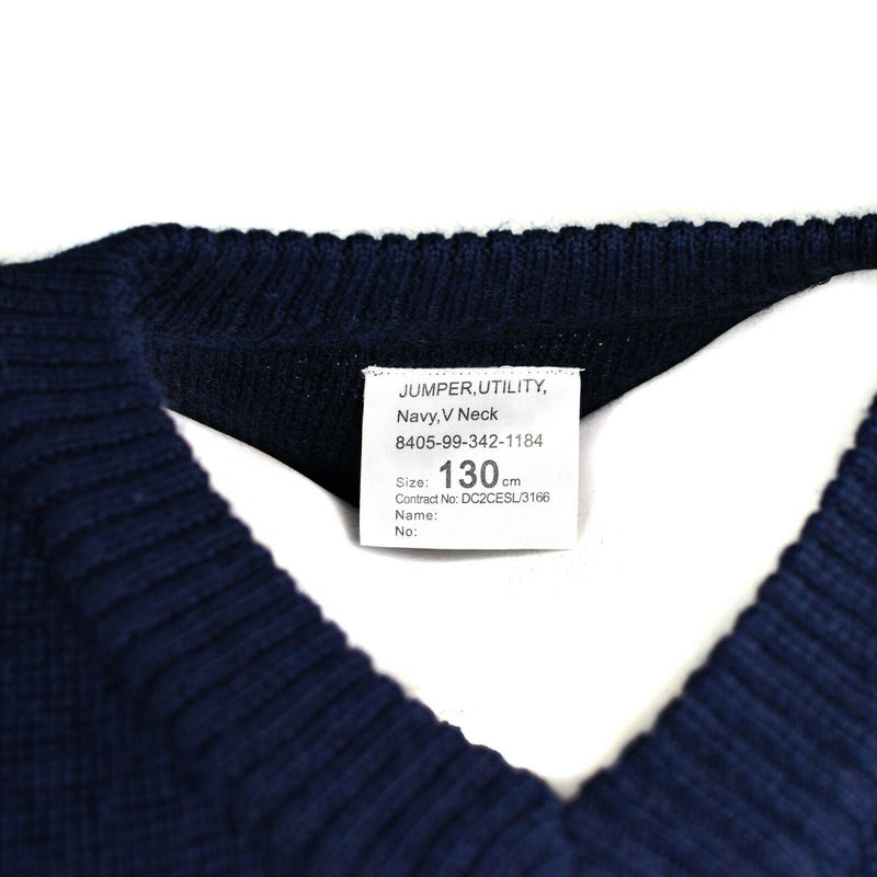 Autentico maglione per il scollo a V-Neck Blue Pullover Utility Blue Utility Nuovo