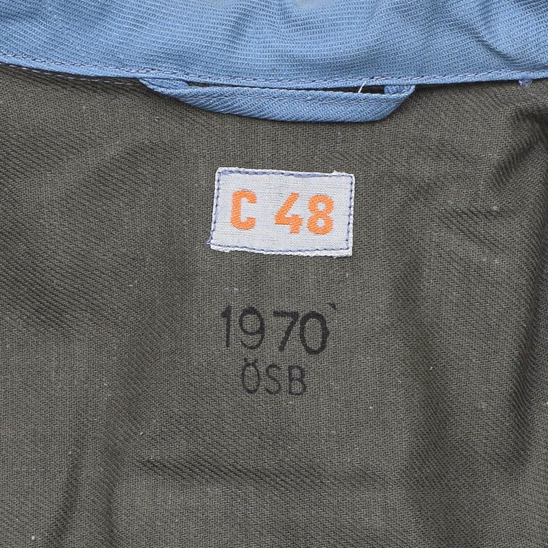 Giacca uniforme di protezione civile svedese originale denim in denim blu chiaro nuovo