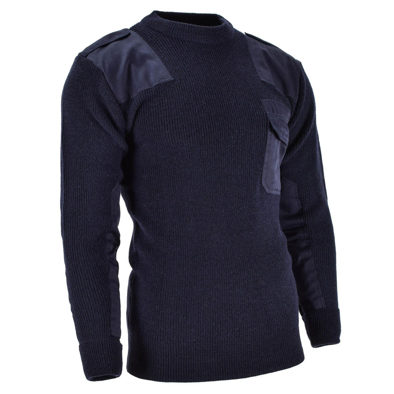 MIL-TEC Brand Men Swater Pullover tedesco Pullover Commando Jumper Navy Blue Sweater Wool