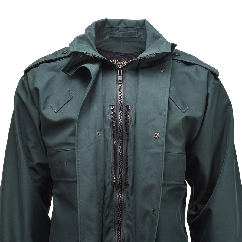 Originale British Police Uniform Anorak impermeabile impermeabile verde sfoderato