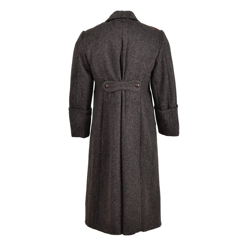 Lana militare bulgaro originale superando lungo cappotto invernale grigio formale