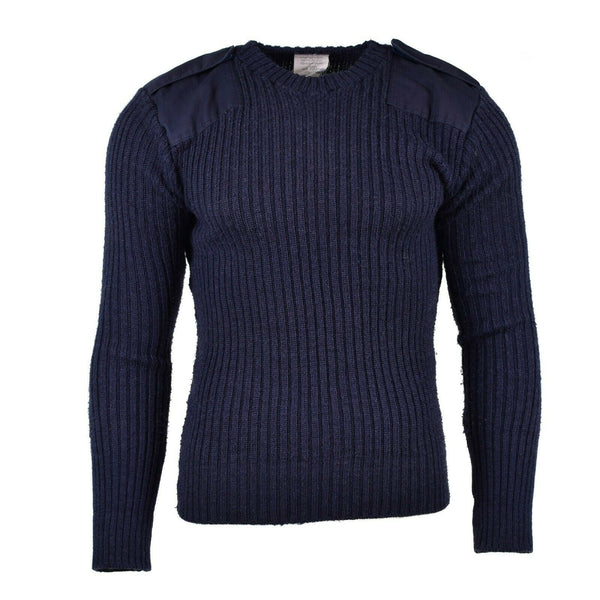 Originaria British Army Navy Blue Sway Commando Jumper Pullover ROULD NACK LAW