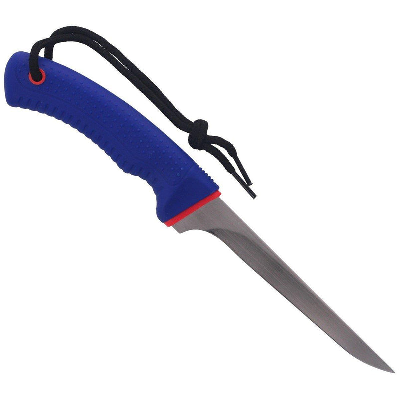 Coltelli volpe bf-cl 16 coltello da filetto in raso rivestito da 420c in acciaio 420c pp maniglia blu tpr