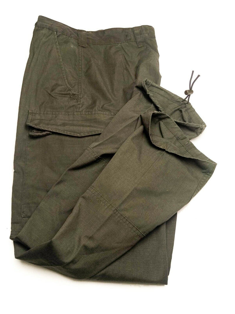 Pantaloni dell'esercito austriaco autentici RIP STOP OD COMPATTO MILITARI PANTERILI OLIVE BDU