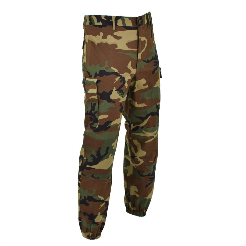 Pantaloni cargo militari italiani originali combattono i pantaloni camo di bosco nuovi