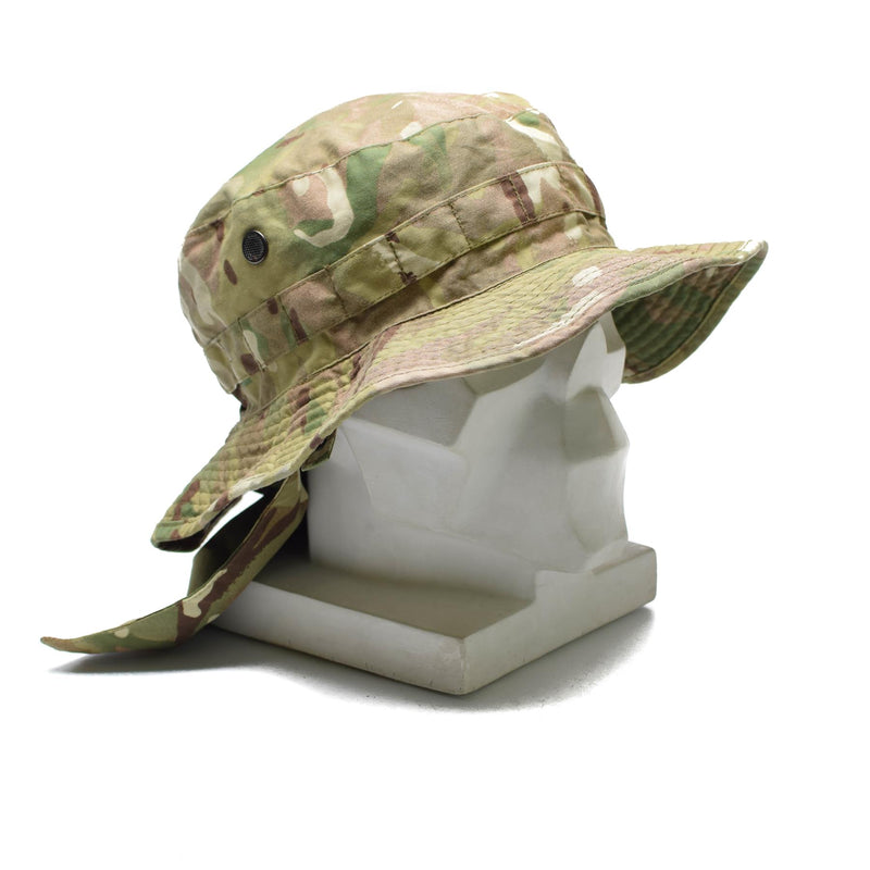 Cappello camo tattico britannico originale MTP Cap boonie con cappello estivo di lembo del collo