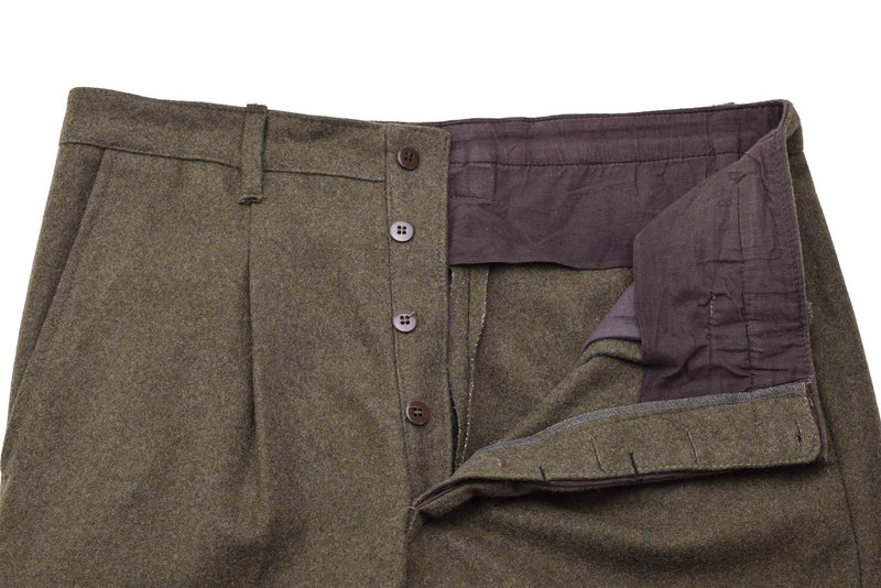 Pantaloni di abiti militari italiani originali pantaloni di lana marrone pantaloni vintage dell'esercito