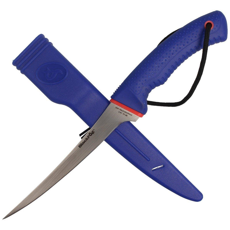 Fox coltelli da coltello da marchio coltello a lama fissa in raso manico PP blu in acciaio da 420c in acciaio