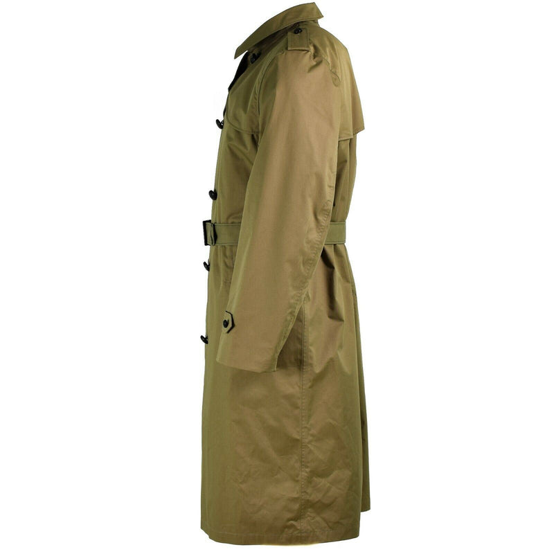 Guido cappotto dell'esercito olandese Khaki Long Officer Trench con fodera nuovo