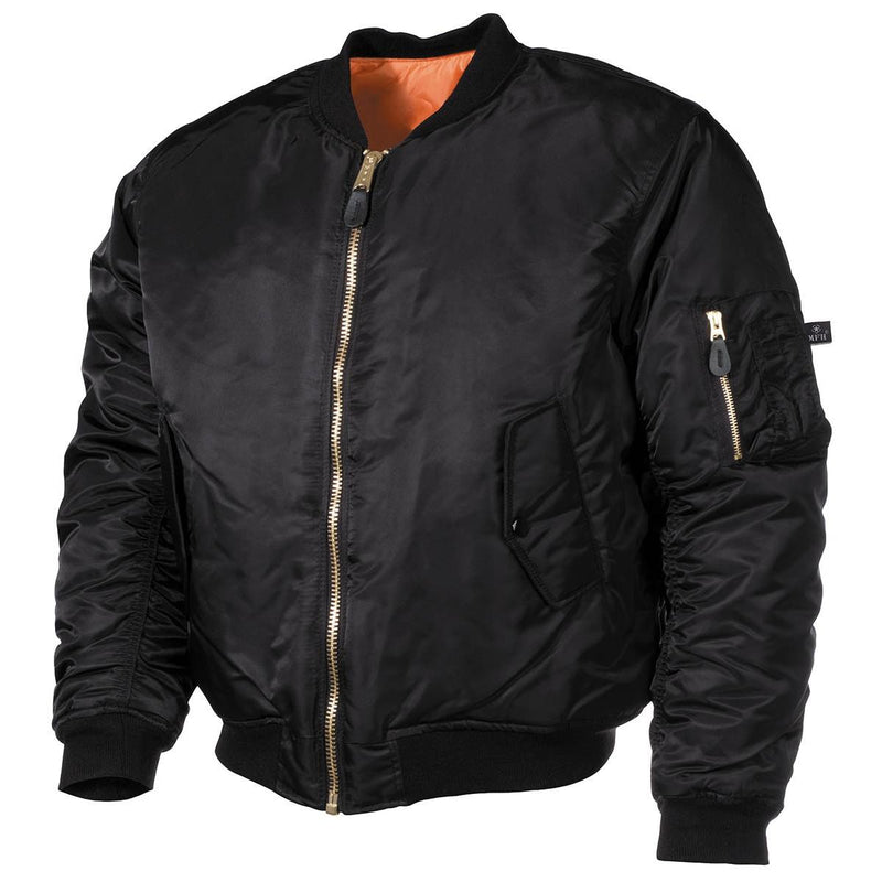 Giacca in stile militare statunitense MA1 Air Forces Crew Bomber militare Porgoso Nero caldo