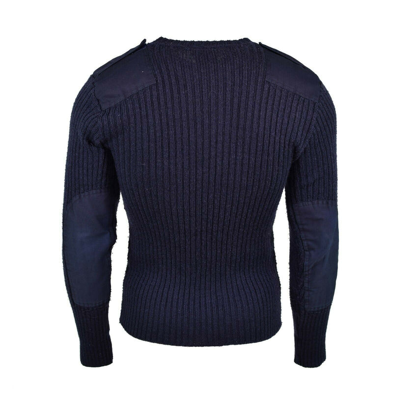 Originaria British Army Navy Blue Sway Commando Jumper Pullover ROULD NACK LAW