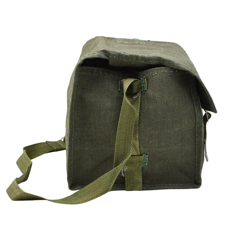 Original Polletto Polletto SCHIA VINTAGE Verde Oliva Green Haversack Borsa di pane nuovo