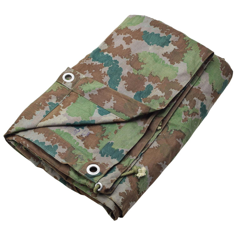 CAMOUFFAGGIO MILITARIO MILITARIO ORIGERICO PONCHO TENTRO SCHEMA DELL'ESCITE VINTAGE NUOVO CAMPIO