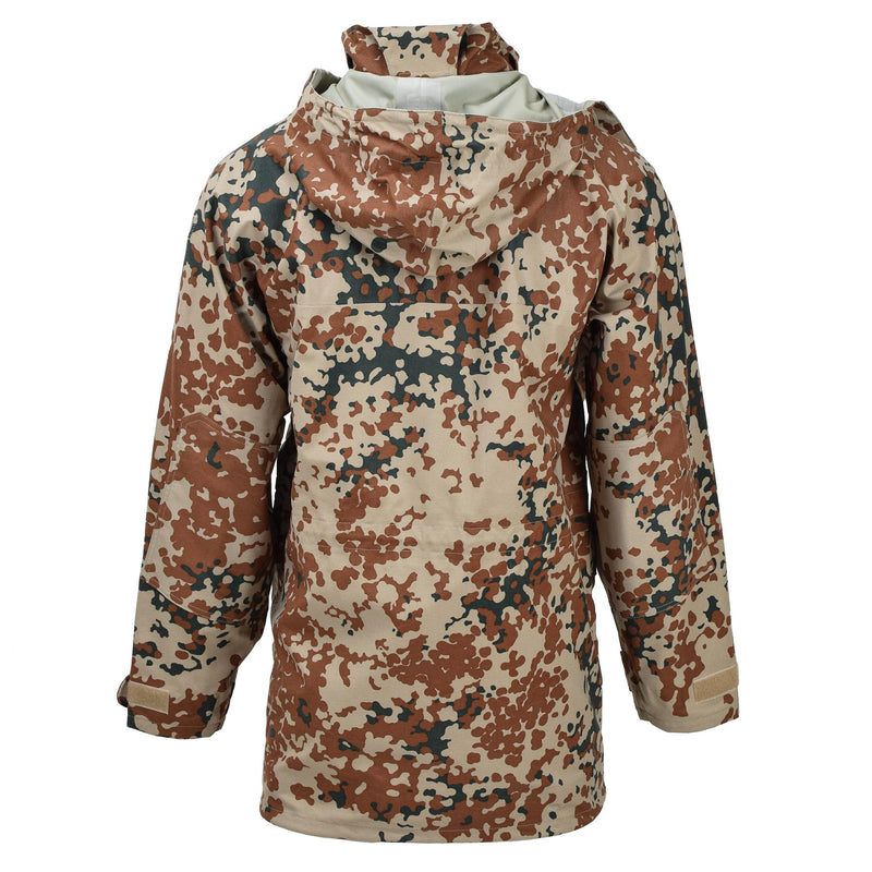 Giacca da pioggia dell'esercito danese originale impermeabile M84 Desert camo tattico nuovo