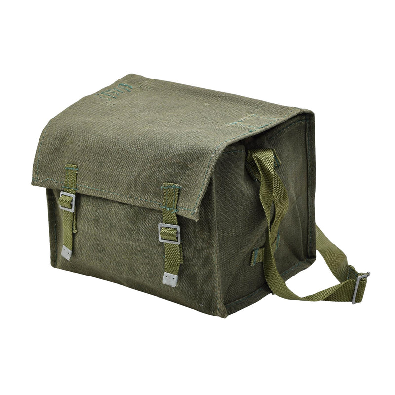 Original Polletto Polletto SCHIA VINTAGE Verde Oliva Green Haversack Borsa di pane nuovo