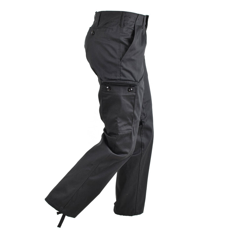 Pantaloni moleskin in stile militare tedesco durevoli pantaloni uniformi da combattimento nero nuovo