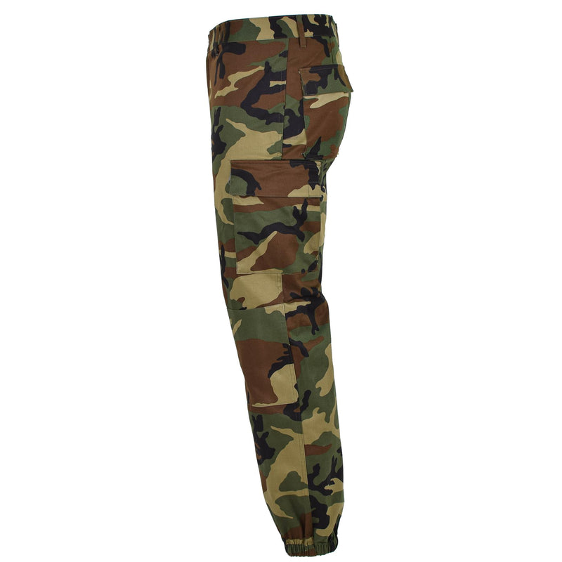 Pantaloni cargo militari italiani originali combattono i pantaloni camo di bosco nuovi