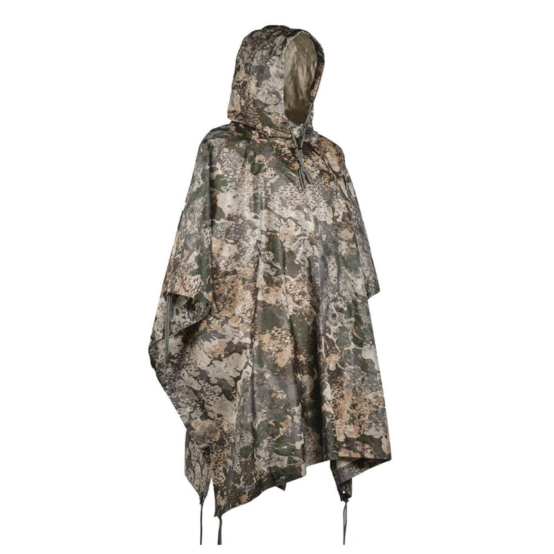 Mil-Tec Poncho camuffato in PVC con cappuccio impermeabile con cappuccio con cappuccio leggero