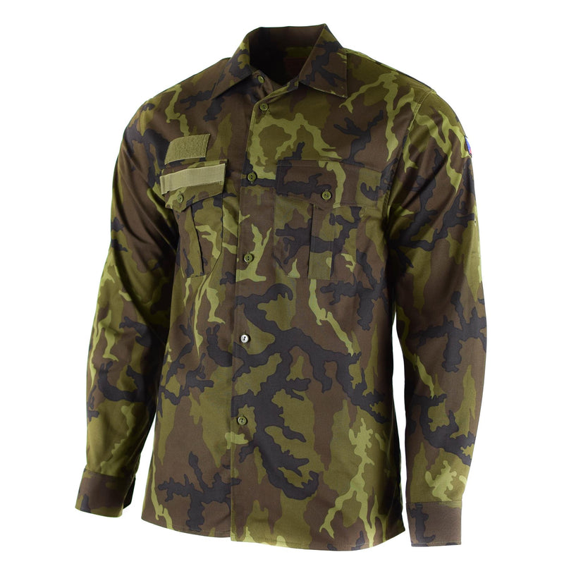 Shirt dell'esercito ceco autentico Woodland Camo VZ 95 Field Uniform Filion Overplus Nuovo