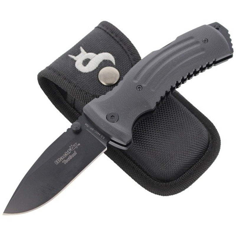 FOX KITS Brand Kuma Folding Knife Titanio Acciaio inossidabile rivestito 440 G10 Manico