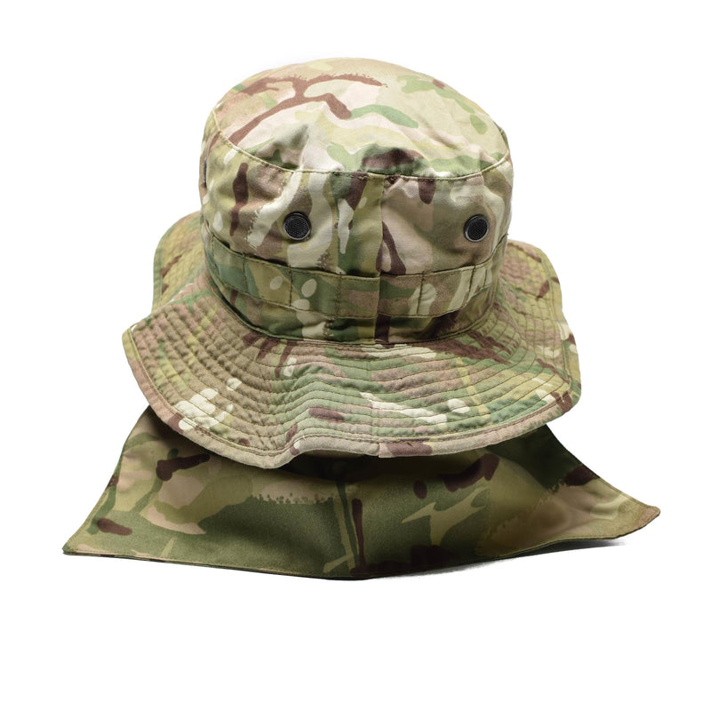 Cappello camo tattico britannico originale MTP Cap boonie con cappello estivo di lembo del collo