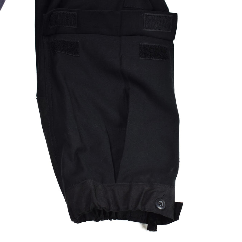 Pantaloni di petroliera termici svedesi autentici M90 pantaloni BDU neri W BRACES complessivamente NUOVO NUOVO