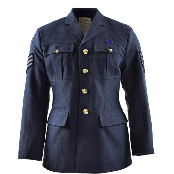 Guida vera e propria giacca formale militare britannica Air Force RAF IMBIETTO BLU