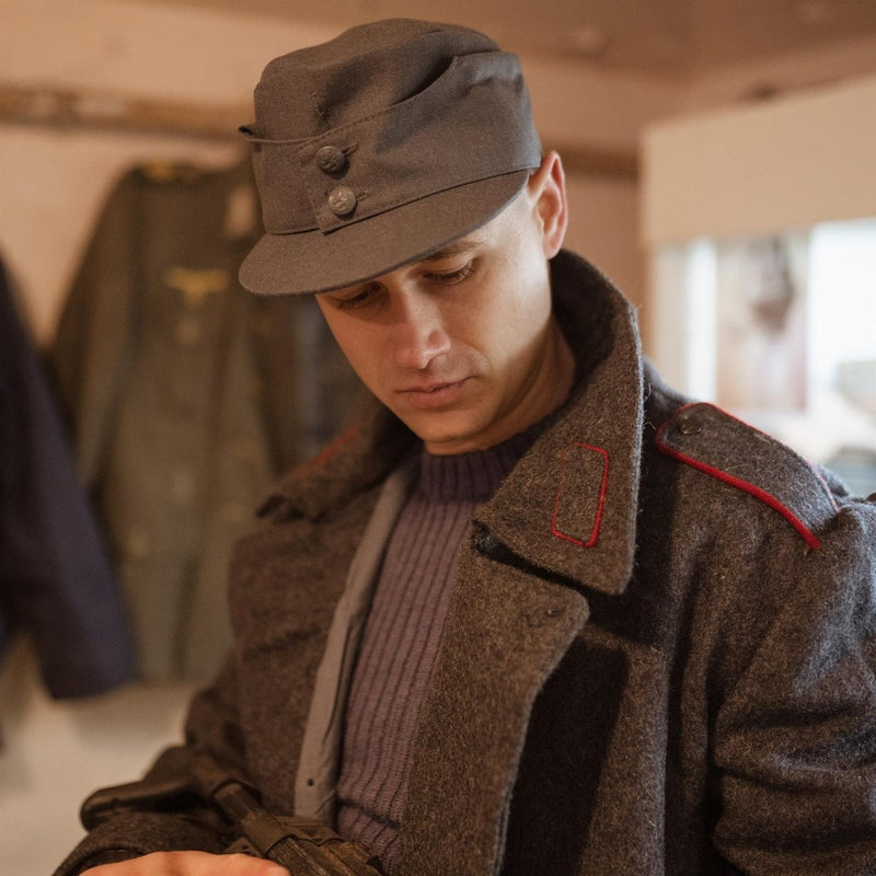 Autentico trench bulgaro su lana militare di lana militare pesante shinel invernale