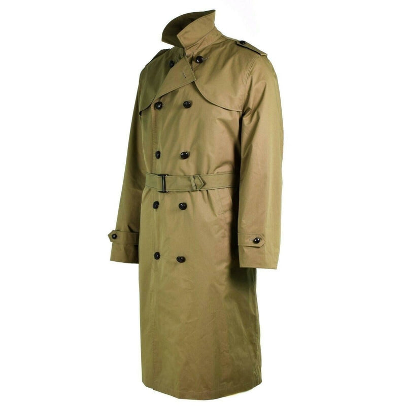 Guido cappotto dell'esercito olandese Khaki Long Officer Trench Nuovo