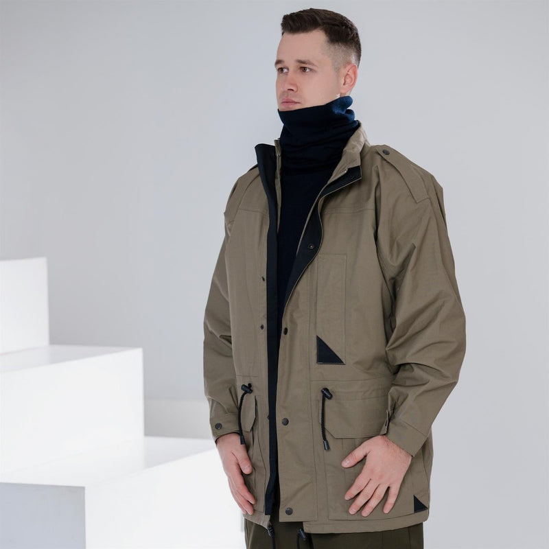 Autentico parka dell'esercito olandese con rivestimento di rivestimento verde giacca da uomo kaki nuovo