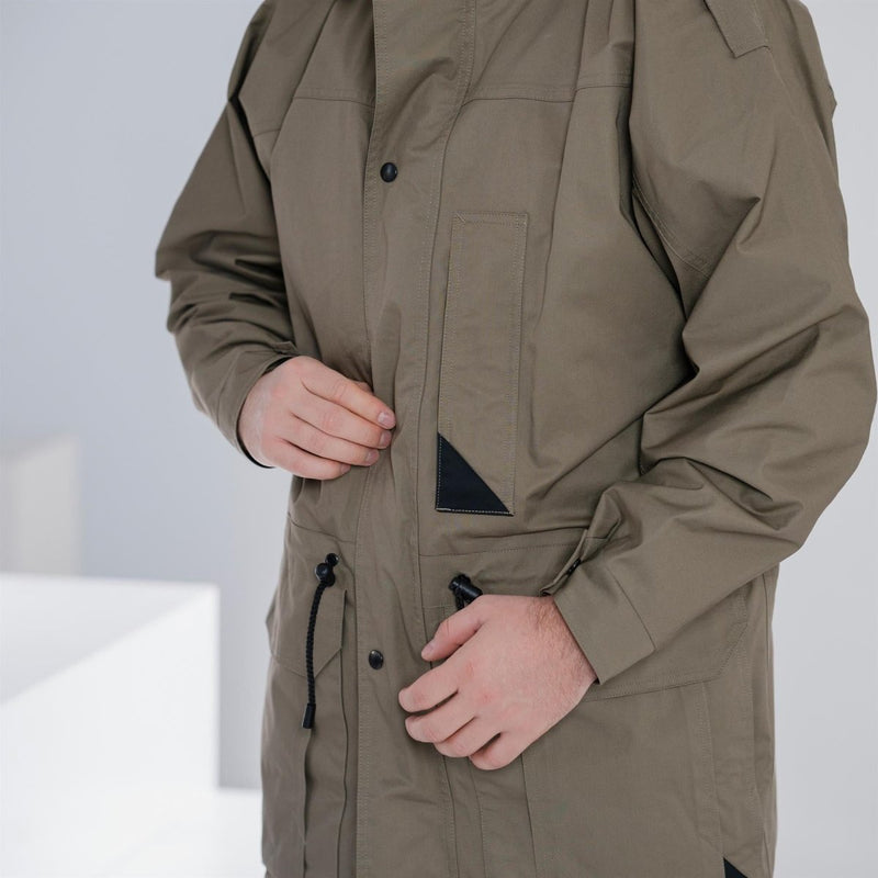 Autentico parka dell'esercito olandese con rivestimento di rivestimento verde giacca da uomo kaki nuovo