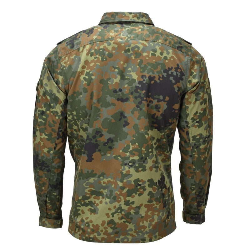 Vera camicia militare tedesca camicia da campo da donna a scatto fissaggio flecktarn camo