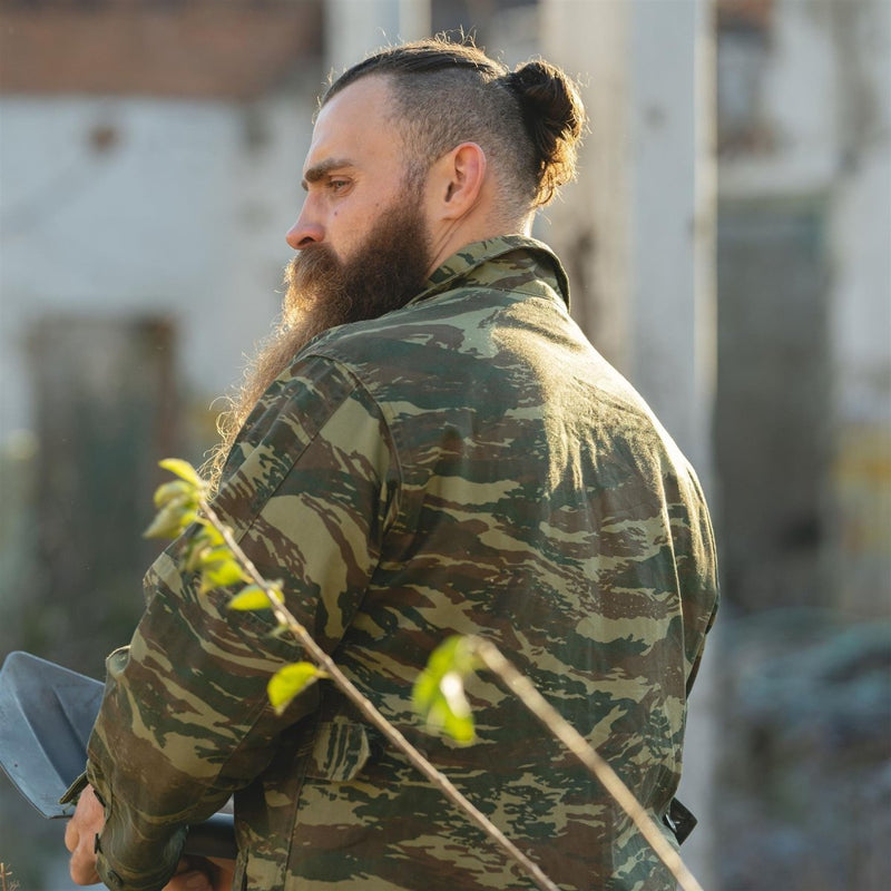 Guida militare greca autentica resistente combattimento tattico da combattimento da lucertola scura camo