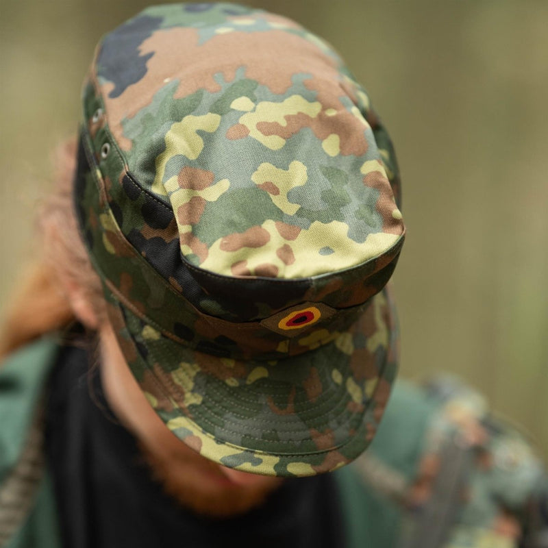 Genuino esercito tedesco originale Flecktarn Cap bw boschi di bosco cappello militare nuovo